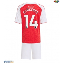 Otroški Nogometni dresi Arsenal Viktor Gyokeres #14 Domači 2025-26 Kratek Rokav (+ Kratke hlače)